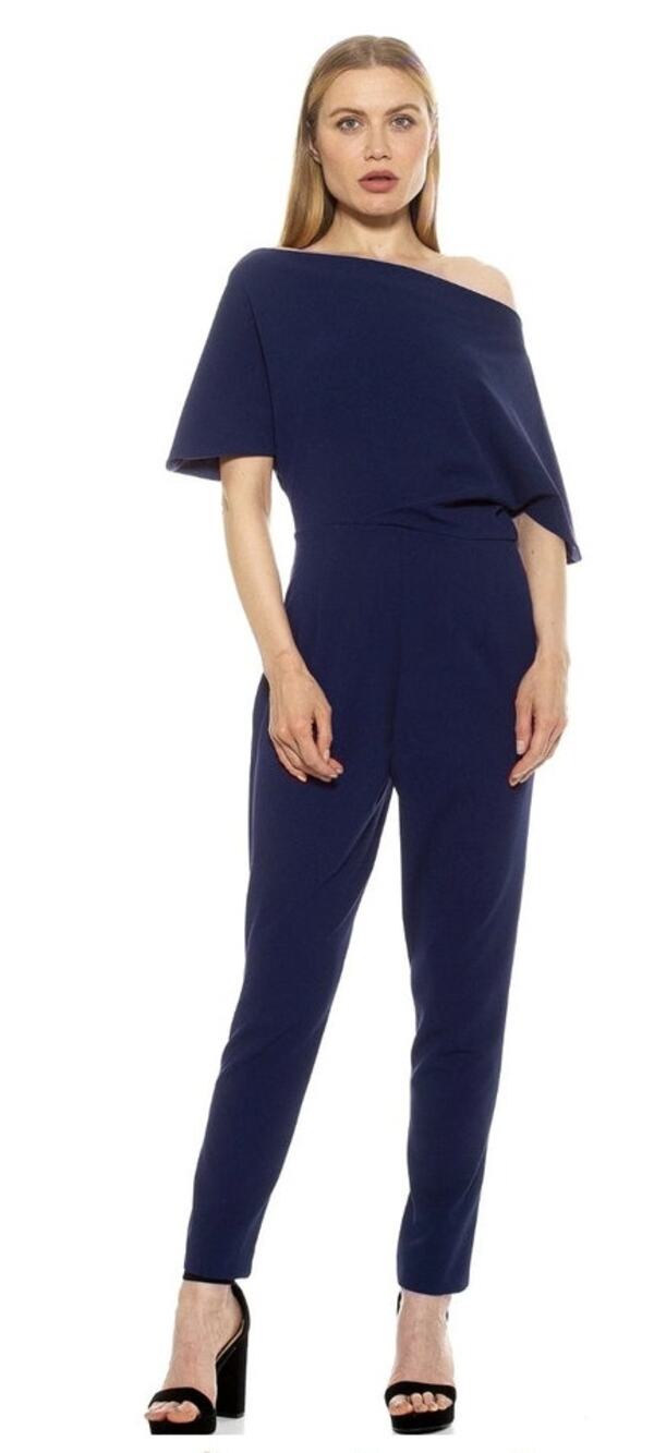Alexia Admor Jumpsuit Navy Womens Size Large